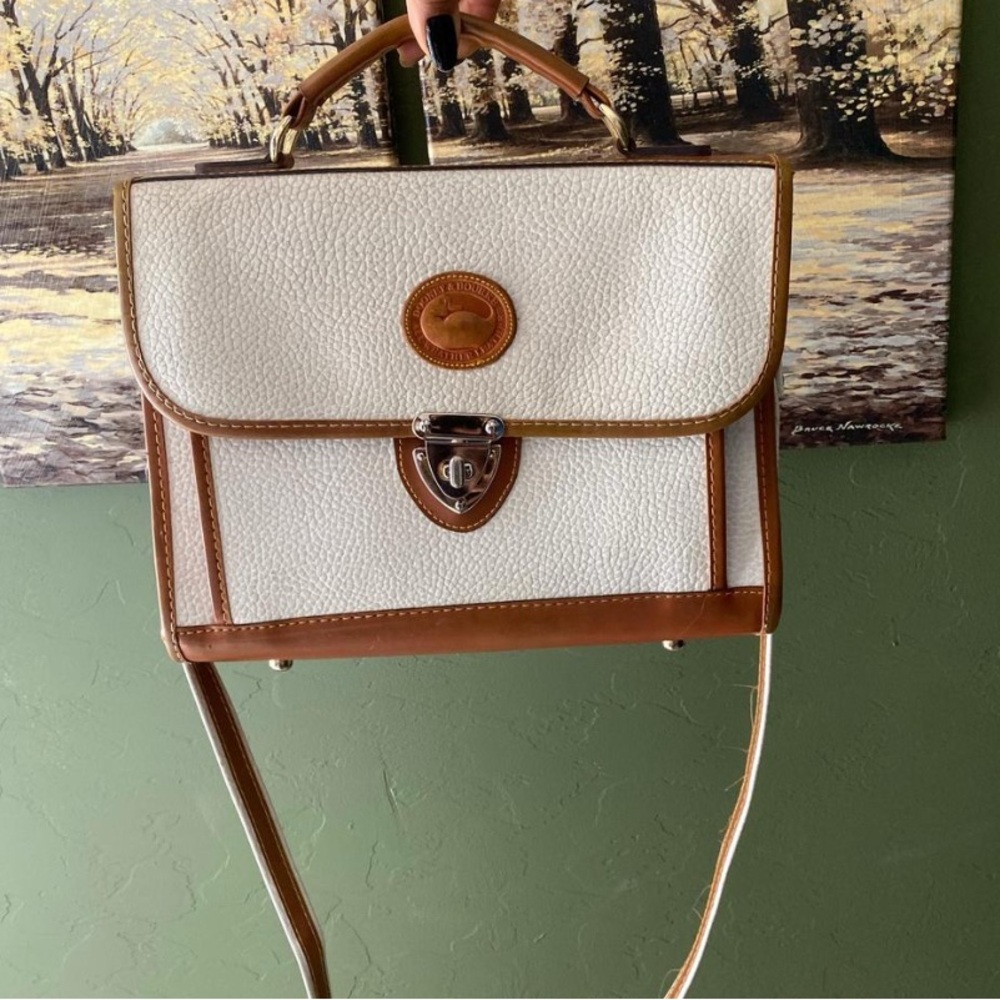Dooney & Bourke Cream and Tan Satchel(SOLD)